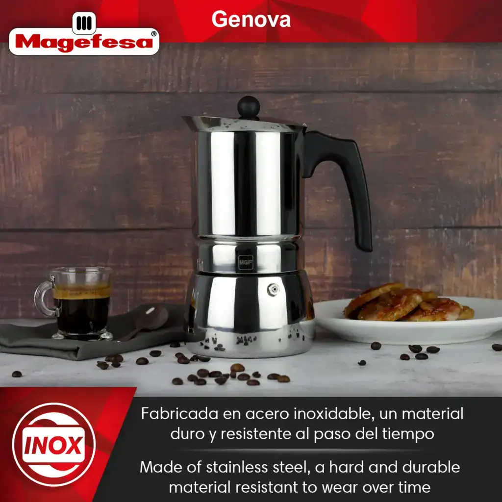 18/10 Stainless Steel - Genova Coffee Maker