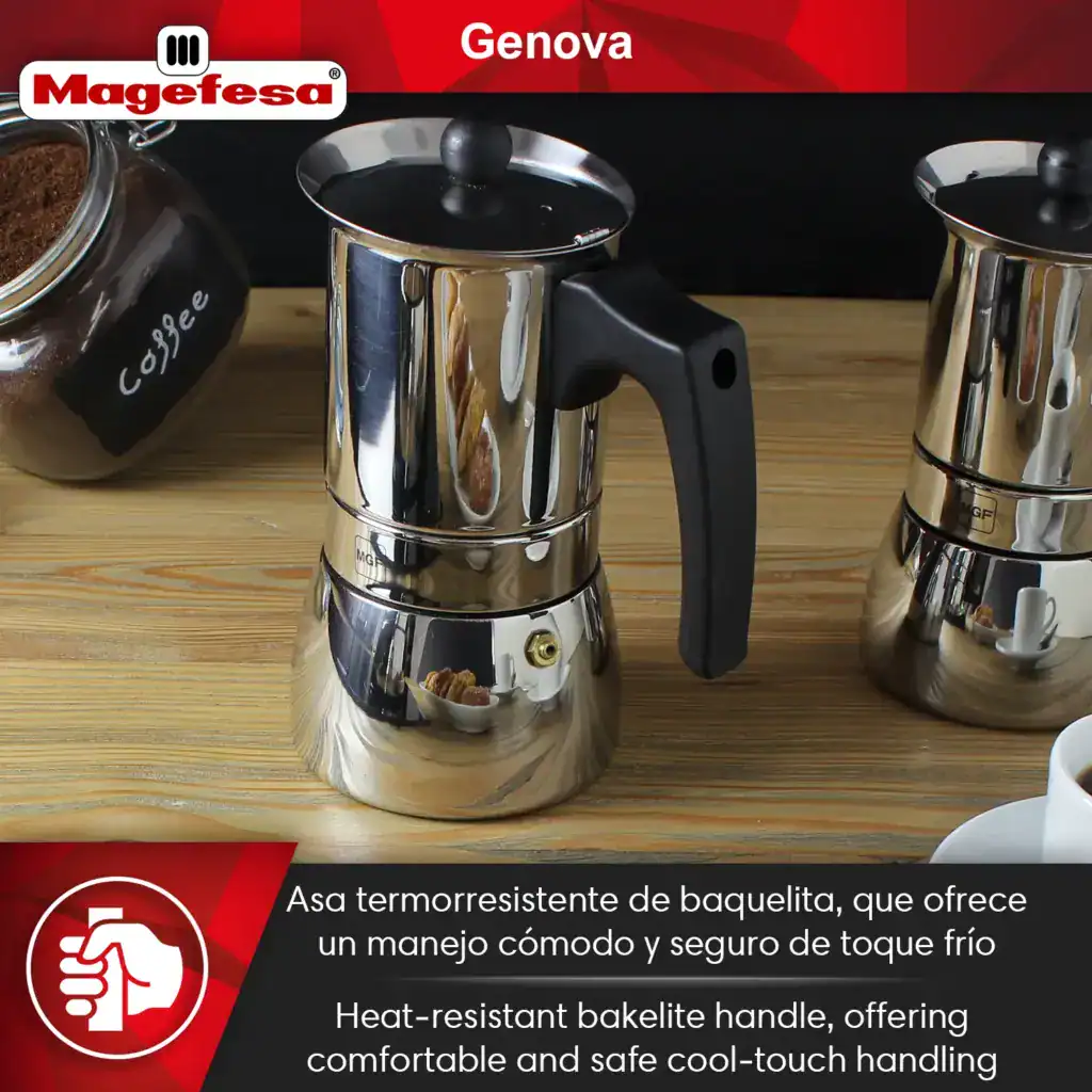 Heat-resistant bakelite handle - Magefesa Genova