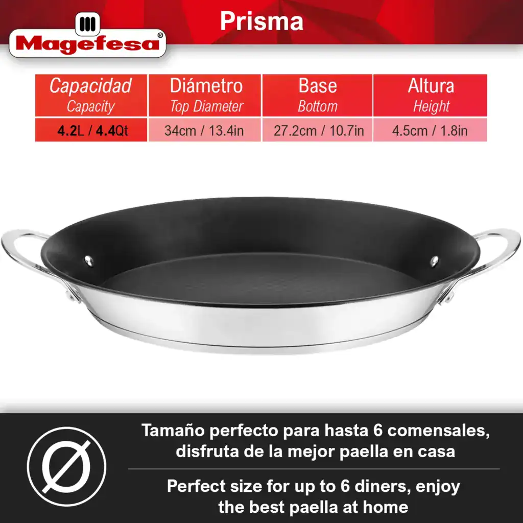 Size - Magefesa Prisma Paella Pan
