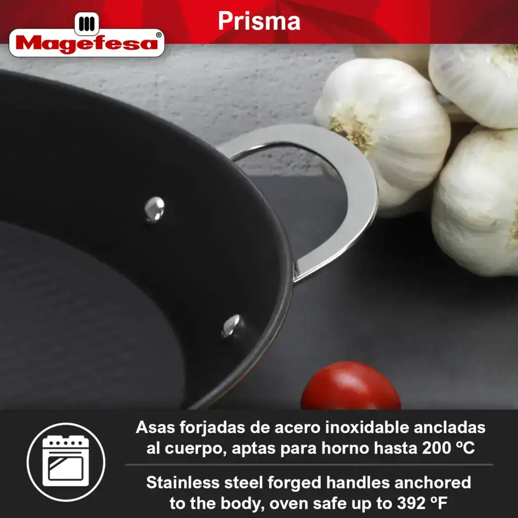 stainless steel handles - Magefesa Prisma Paella Pan