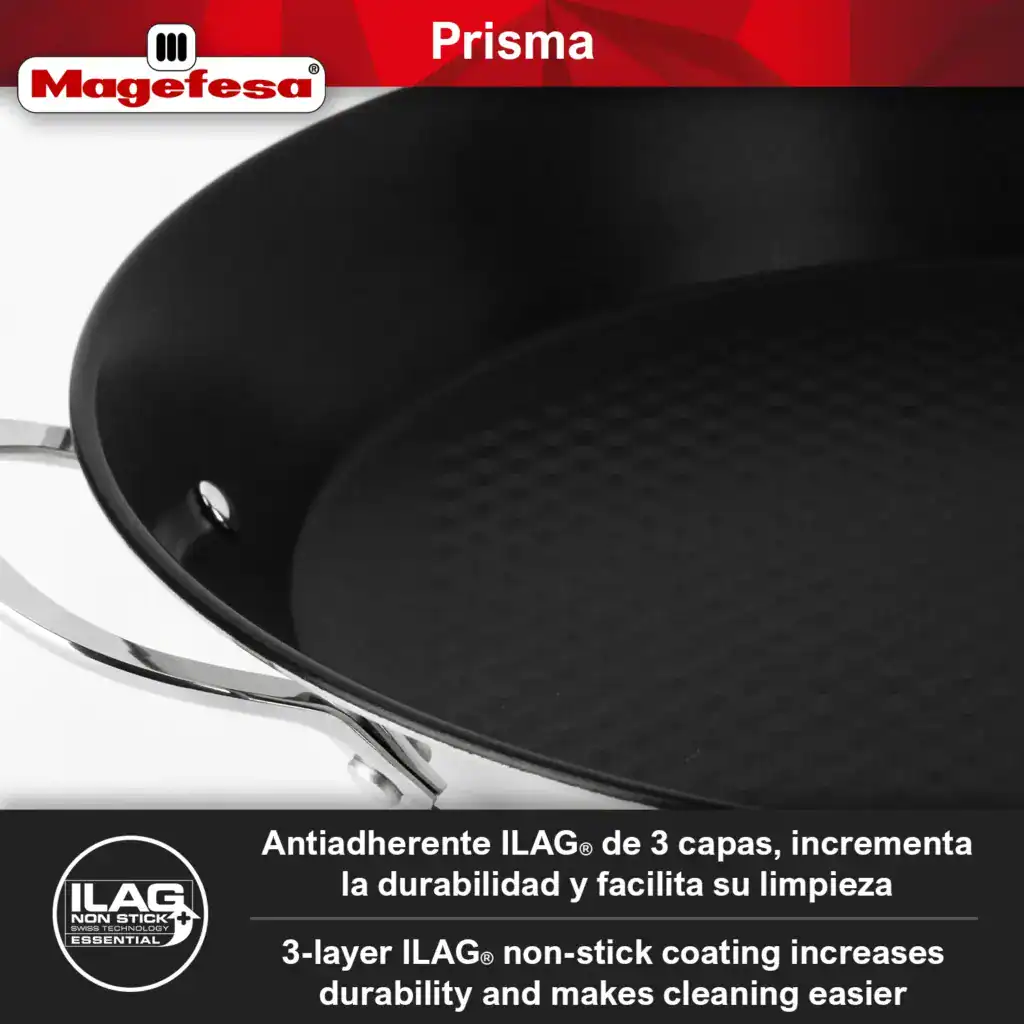 3 layer non-stick -Magefesa Prisma Paella Pan