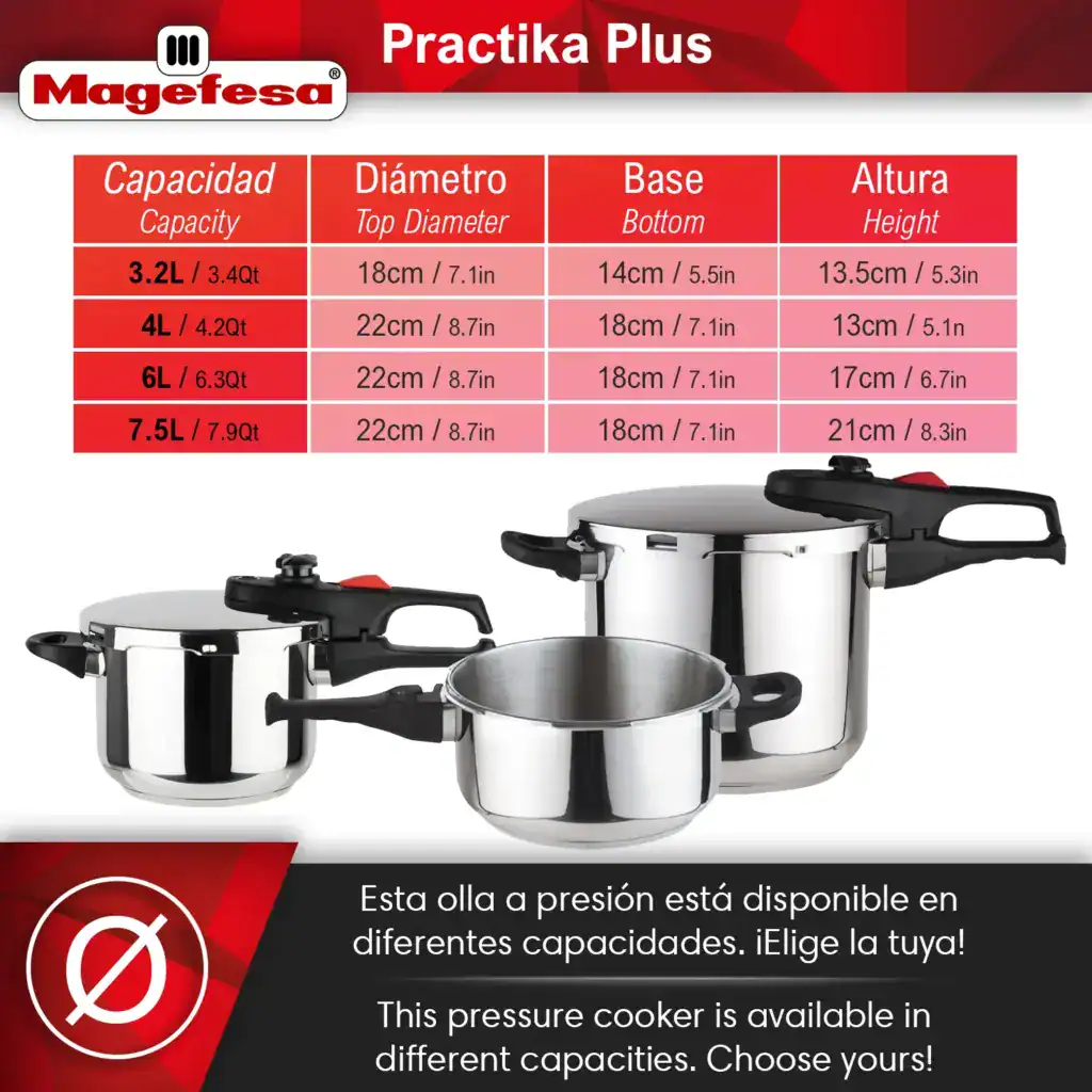 Sizes - Magefesa Practika Plus