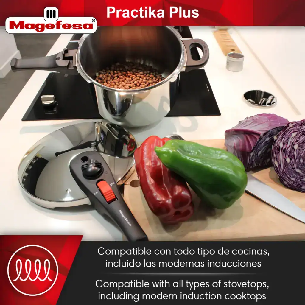 Compatible with all types of stovetops - Magefesa Practika Plus
