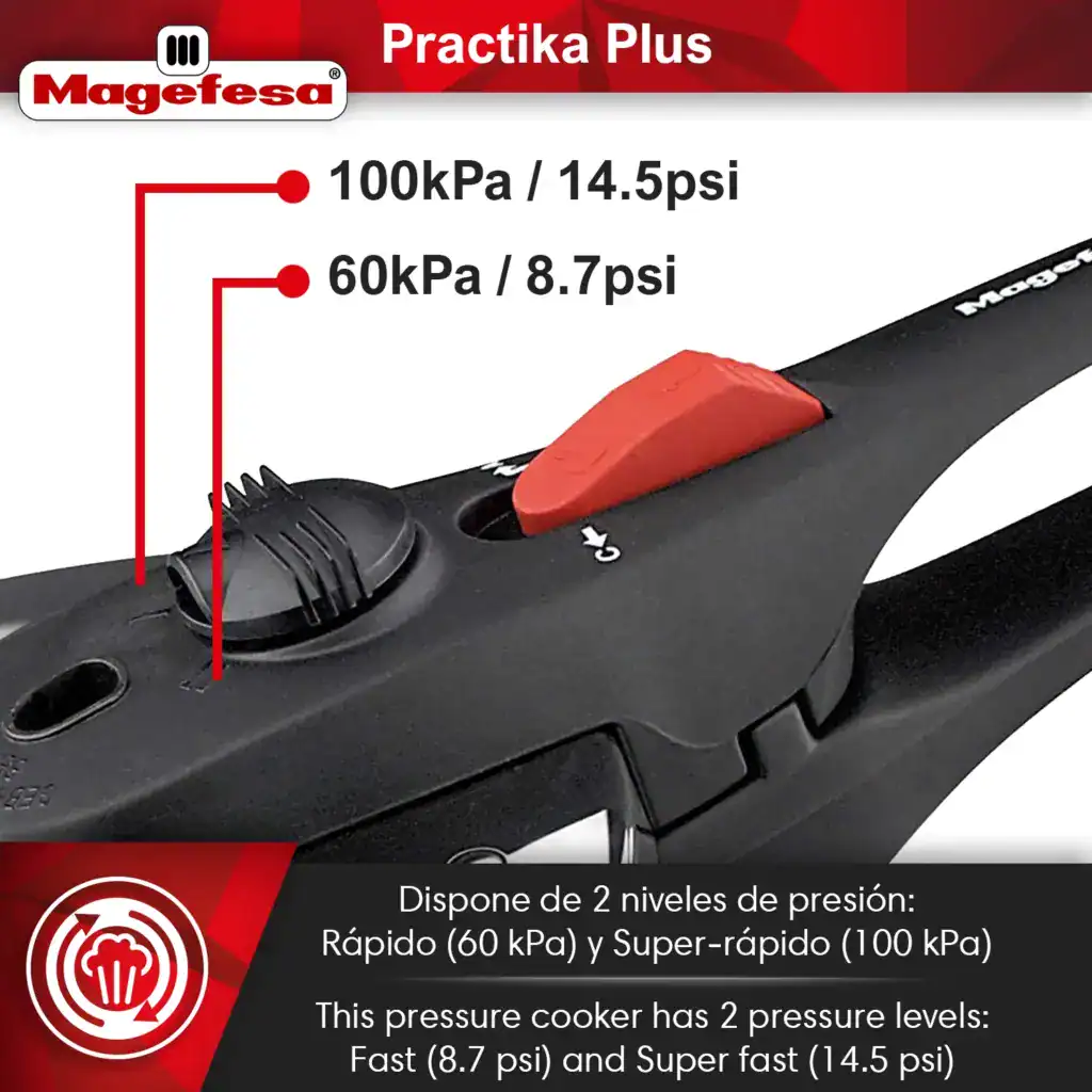 2 pressure levels - Magefesa Practika Plus