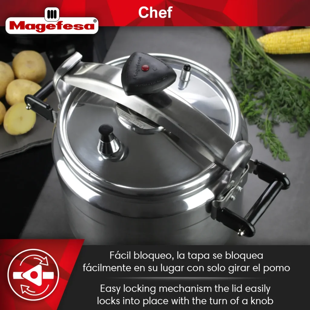 Easy locking mechanism with knob for secure lid closure