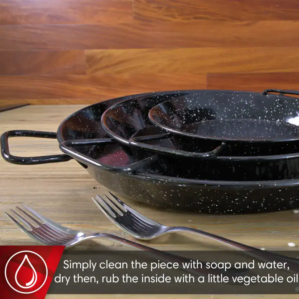 Easy to Clean - Magefesa Enameled Paella Pan