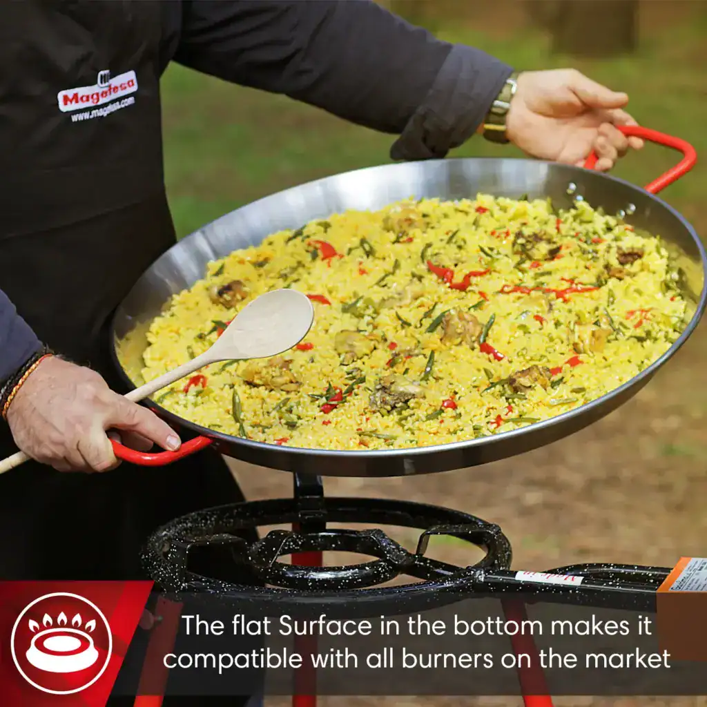 Compatible with al burners - Magefesa Enameled Paella Pan