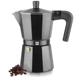 Magefesa Kenia Noir Stovetop Espresso Moka Pot, Coffee Maker - 3 cups