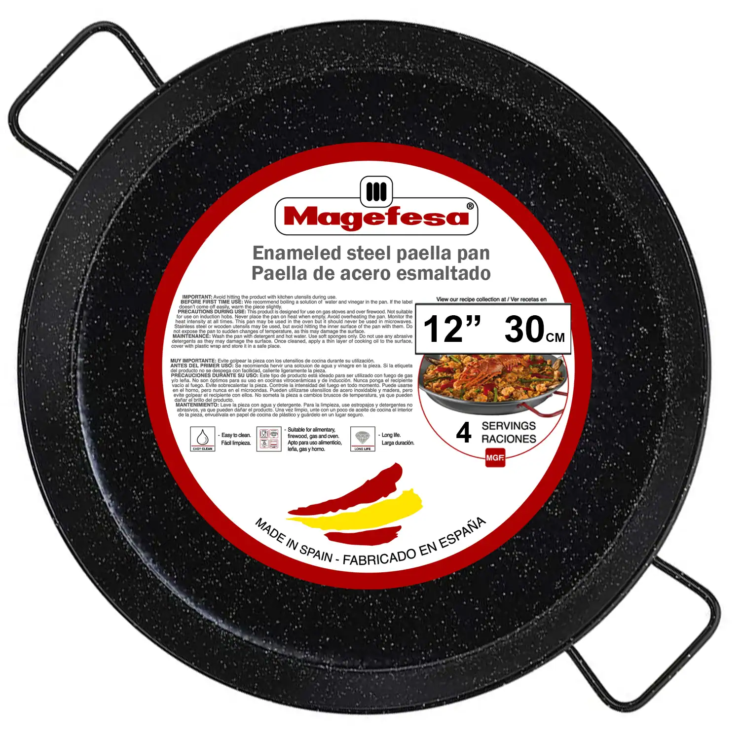 MageFesa Enamel on Steel Paella Pan - Thumbnail 5