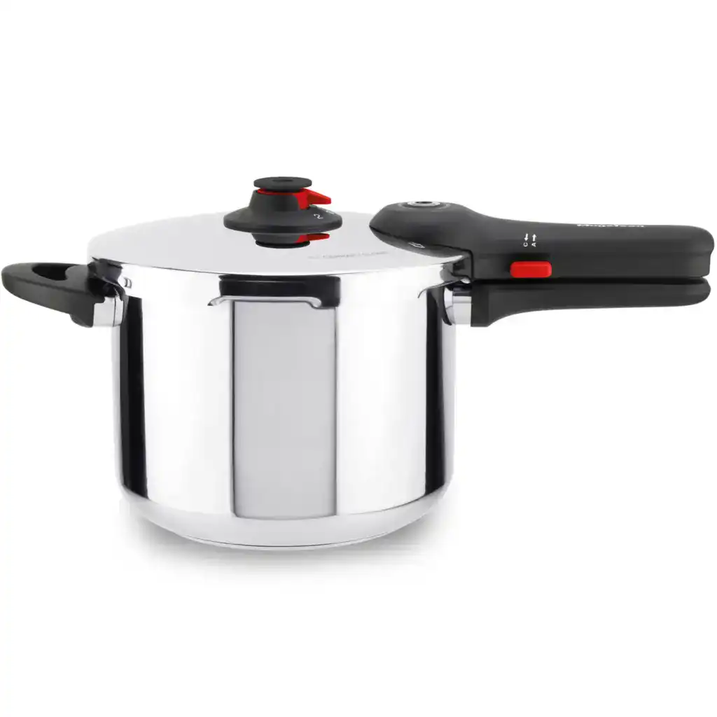 Magefesa EasyClick pressure cooker in stainless steel with ergonomic handle and safety lid 6.3 Qt.