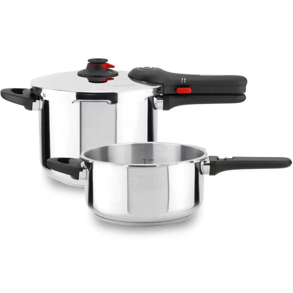 Magefesa EasyClick pressure cooker in stainless steel with ergonomic handle and safety lid 8.4 Qt.
