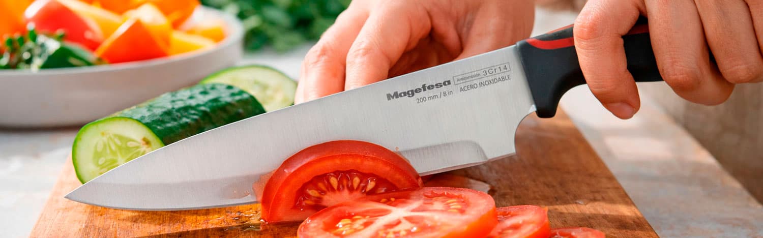 best kitchen knife set on wooden countertop
